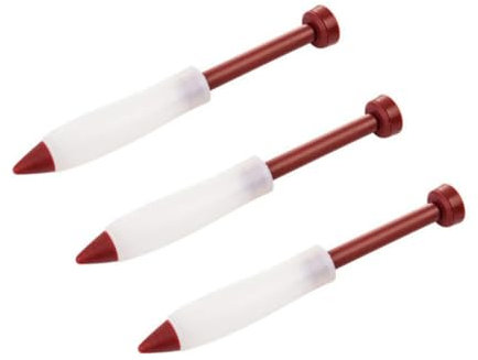 Mikinona 3stücke Silikon Dekorationsstift Für Kuchen Gebäck Essbare Schreibstifte Für Schokoladen Und Sahneverzierungen Backzubehör Für Kreative Tortendekoration Zuhause