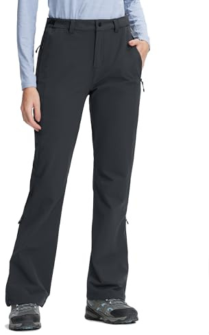 Pioneer Camp Women's 3-in-1 Hiking Trousers, Functional Trousers with Zip, Convertible, Waterproof and Breathable, Quick-Drying, 4-Way Stretch for Trekking, Cycling, Charcoal Grey, L