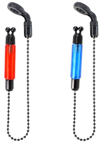 EujRcf 2 Pcs Fishing Bobbins, Bite Indicators for Carp Fishing, Bobbins Carp Fishing, Chain Fishing Bobbers Practical, Bite Alarms, Fishing Carp Accessories (Red Blue)