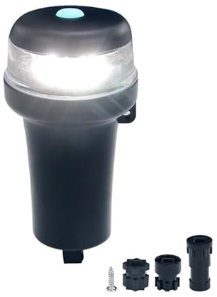 MNMIOIO Boat Lights, Marine Boats Accessories Portable Navigation Lamp Led All Around White Light Multi Adapter Aa Batteries (not Included)