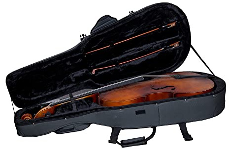 ABS - gjutet cello fodral med hjul i svart, för full storlek 4/4 och 3/4