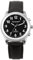 TalkJoy Sprechende Funkuhr schwarzes Zifferblatt Damen Armbanduhr Uhr Lederarmband Seniorenuhr Blindenuhr