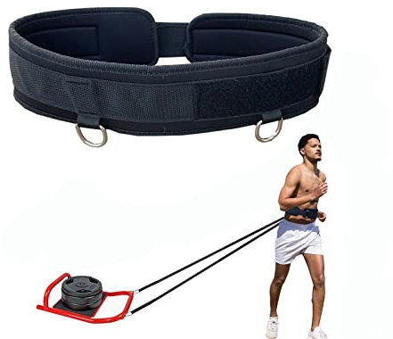 CORECISE Gewichteter Trainings-Taillengürtel zum Ziehen von Schlitten und Reifen, Workout-Gürtel für Geschwindigkeitsfallschirm (Hüftgurt)