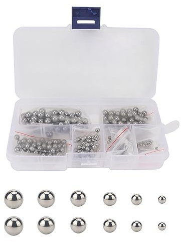 Sfere in Acciaio Inox di Precisione, Sfere di Precisione Acciaio Inox, Sfere per Cuscinetti in Acciaio Inossidabile, per La Biciclette, Skateboard, per Bicicletta Skateboard, 300 Pezzi