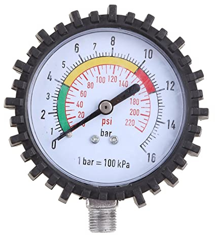 Reifendruckprüfer, 0-220 psi, professionelle Genauigkeit, robuster Luftdruckprüfer für Fahrräder, Motorräder für Autos, LKWs