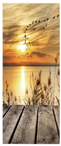 workid Adesivo Porta Autoadesiva Adesivi per Porte Interne 3D Pellicola Adesiva Poster Sticker Murale Parete Carta da Parati Adesivo per pareti e Porte-Paesaggio 77x200 MTHP-02