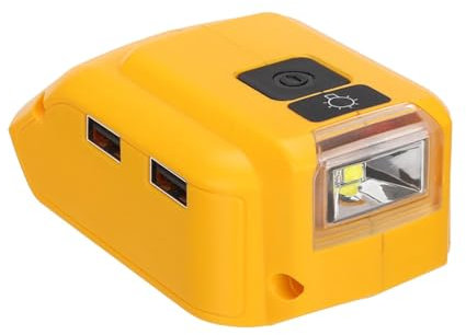 lwxij Convertidores de batería para herramientas eléctricas, adaptador de fuente de alimentación, generador inversor de batería, convertidor de cargador portátil con 2 salidas USB y 1 puerto CC para