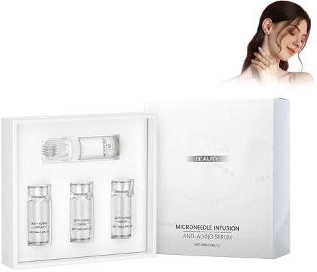 Set di microinfusioni anti-invecchiamento con acido ialuronico per pelle luminosa, kit per schiarire e anti-rughe, sistema microinfusione per labbra e viso