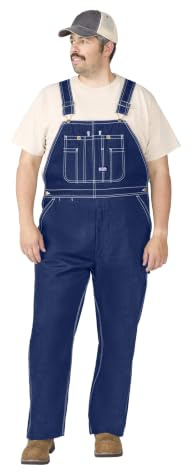 Walls Big Smith Work Rigid Denim Bib Overalls 34X28