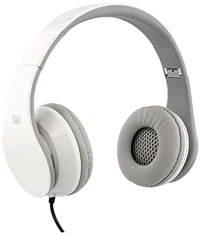 T'nB - Casque Filaire Jack 3.5mm Pliable Collection Stream - Blanc 1,2m