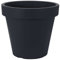 Kunststoff Pflanzkübel S klein - 30 cm/anthrazit - Blumenkübel rund für Außen und Innen - Garten Pflanztopf Blumentopf Pflanzgefäß Übertopf