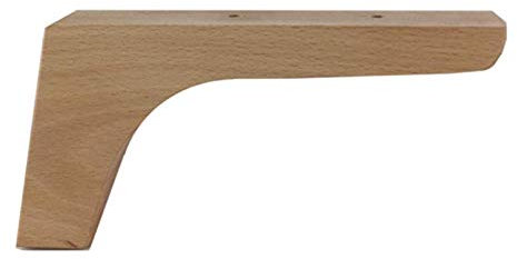 MOBILIARIOCLICHI Pack de 4 Patas para Muebles,12cmts de Altura de Haya para renovar o elevar Muebles, armarios, mesas, Sofas con Estos pies o piernas (Natural)