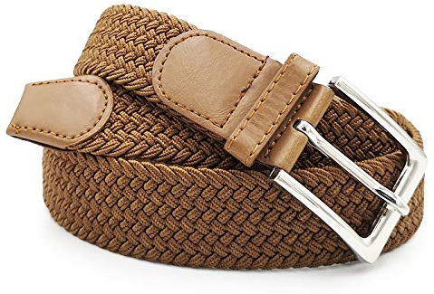 GLOMY flätat elastiskt bälte för män och kvinnor i en färg eller dubbla färger unisex