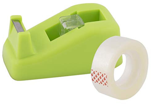 D.RECT Green 8005 Table Tape Dispenser - Width: up to 19 mm, Length up to 33 m - Includes 1 Roll of D.RECT Tape 19 mm x 33 m