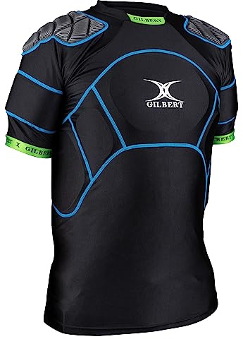 GILBERT XP500 SENIOR BODY ARMOUR - BLACK/BLUE - NEW FOR 2022/23 (Small)
