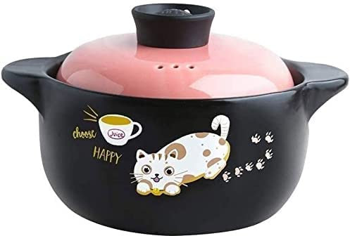 YANYUESHOP Clay Pot for Cooking Ceramic Casserole Clay Pot Terracotta Casserole Dish(Size:Capacity 3L)