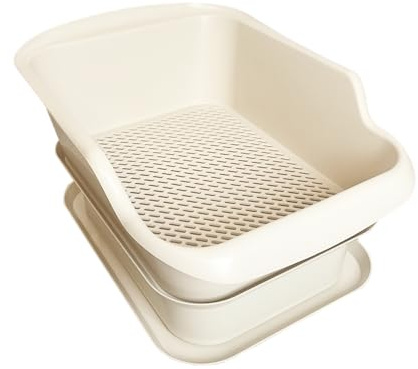 Mr. Catman Mr Catman Cat Sifting Litter Box for Pine Pellets with Sifter Pan & Extra-Large 7-Day Waste Storage Tray, Sifting Cat Litter Box -Sturdy & Non-Stick, Less Tracking, Easy Clean, Odor Control