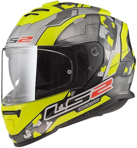 LS2 Integralhelm FF800 Storm II Grau / Neongelb matt XXL Cyborg