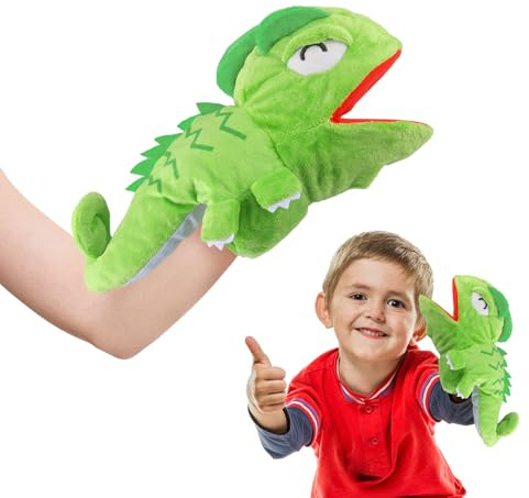 ACTOYS Marionnettes de main et en forme d'animal pour enfants, bonhomme de peluche pour fêtes et cadeaux d'anniversaire