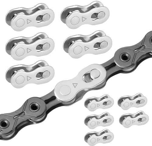 Qrity 5 Paires Maillon de Chaîne de Vélo, Chaîne de Vélo Chaine, Connecteur de Chaîne Bicyclette, pour Vélo 6, 7, 8 Vitesse Chaîne