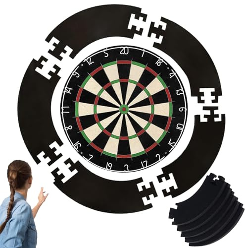 Dartscheibe Schutzring, 5 Teiliger Dartscheiben Einfassung, Innerer Kreis 45,5cm Außenring 72cm, Dartscheibe Schutzring für Zuhause Outdoor, Verhindern WandschäDen mit Der Dartscheibe Surround Ring