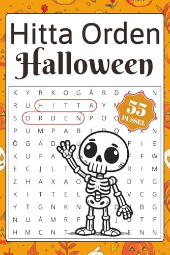 Hitta Orden Halloween Pusselbok: 55 Avkopplande Ordsökspussel med Halloween Ord på Svenska | 6x9, 110 sidor | Lättlästa Lätta Pussel ... Passar Perfekt för Alla Åldrar