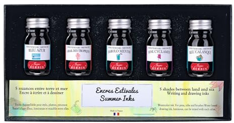 Herbin 18502T Coffret de 5 Encres 10 ml Estivales