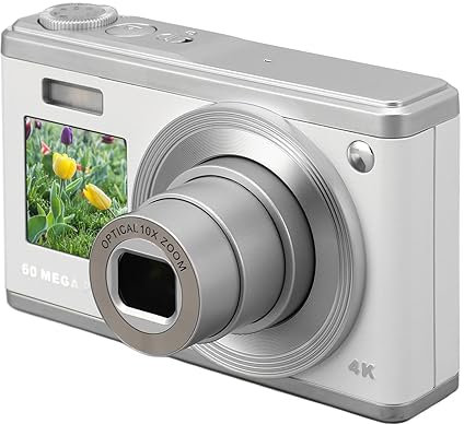 4K Digital Camera, Autofocus 60MP Vlogging Camera with 8X Digital Zoom, 8X Optical Zoom & Dual Screen, Portable Point and Shoot Camera for Photography, Kids, Teens, Boys & Girls