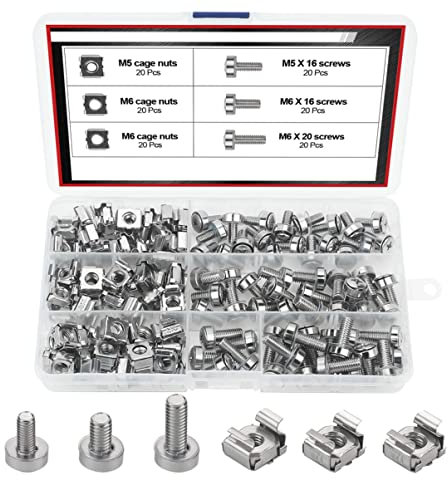 ERINGOGO Rack Schrauben Und Käfigmuttern Set Schrauben Und Muttern Für Server-racks Und Schränke