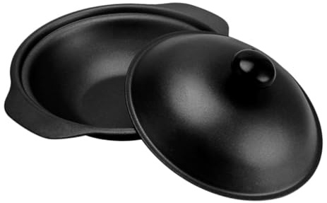 TOYANDONA Cazuela de Hierro Fundido con Tapa Olla para Cocina de Restaurante y Hogar Antiadherente para Estofados Sopas y Arroz Utensilio de Cocina Multifuncional