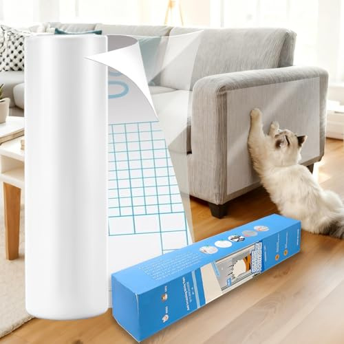 Cat Scratch Furniture Protector, 157 x 11.8 Couch Protector from Cat Claws, Thickened Transparent Self-Adhesive Furniture Protectors for Couch Protection from Cat Scratching