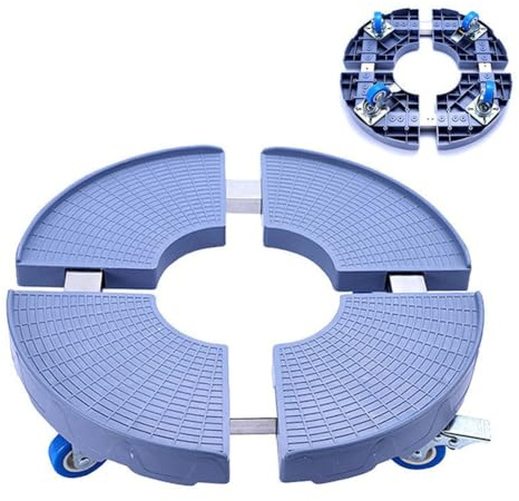 Gettimore Rullo per piante regolabile con ruote a 360°, per uso interno ed esterno, diametro 39-52 cm, supporta fino a 300 kg, confezione da 4 ruote singole