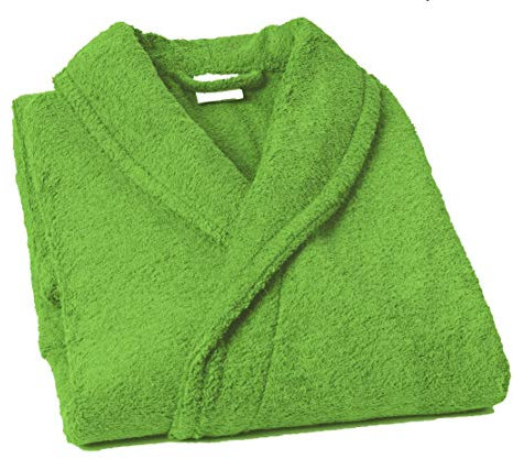 Home Basic - Albornoz con Cuello Tipo Smoking, Talla S, Color Pistacho