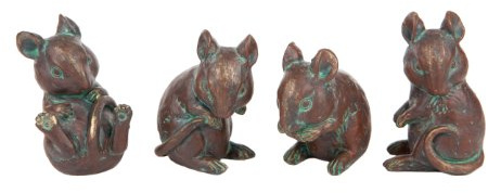 London Ornaments LO7512076 Mice (Set of 4)