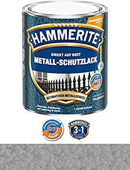 Hammerite Metallschutzlack Hammerschlag, Silbergrau, 250ml