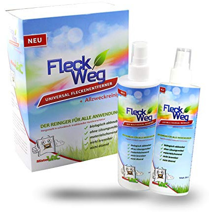 MisterVac 2X FleckWeg Multiversalreiniger á 250ml Sprühflasche
