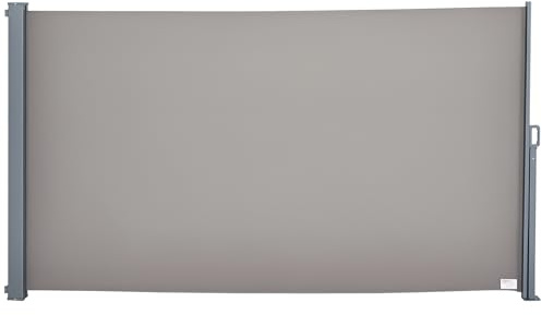Outsunny Persiana lateral plegable retráctil Dim. 3L x 1,60H m alu. Poliéster Anti-UV Alta densidad 280 g/m² Gris