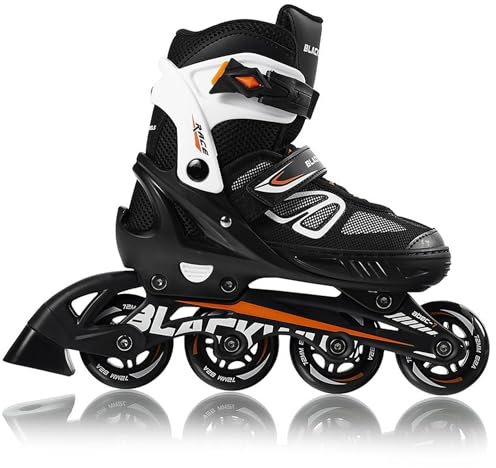 BLACKWHEELS Sonic Inline Skates – Verstellbare Inliner mit One-Step-Adjustment, Aluminium-Schiene und ABEC-7 Kugellagern für Anfänger und Fortgeschrittene – Für Damen, Herren und Kinder