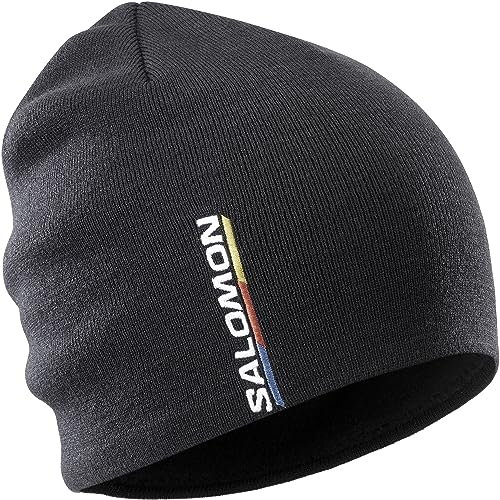 Salomon Graphic Kappe Unisex, Vielseitigkeit, Komfortable Passform, stylisches Design, Deep Black, Einheitsgröße