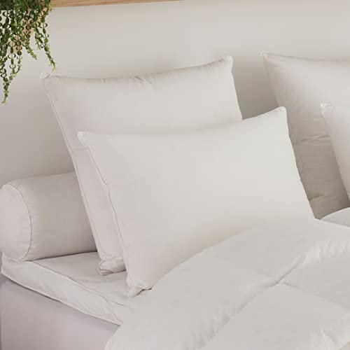 DODO | Oreiller Micro Green Toucher Duvet Moelleux 65x65 I Sensation Duvet I Gonflant et Confort Moelleux I Fabriqué en France