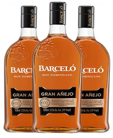 Ron Barceló Gran Añejo Botella Misil 1 L (Caja de 3 Botella Misil de 1 L)