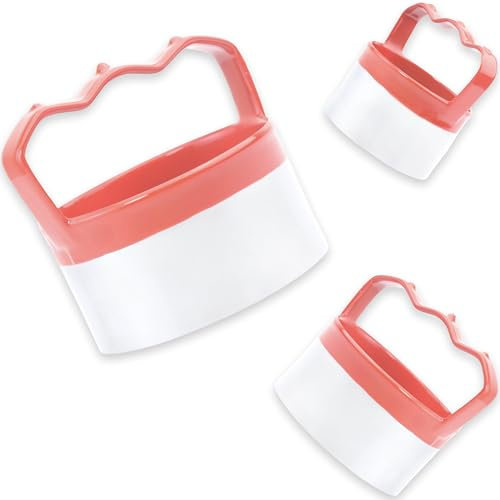 3-Piece Round Cookie Cutters Set With Handle 2.5, 3, 3.5, Stainless Steel Circle Biscuit Cutters for Baking