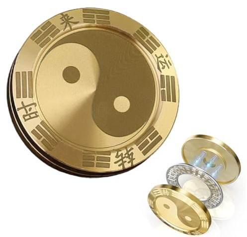 Jouets Anti-Stress, Jouet de Curseur Haptique de Pièce de Monnaie de Rotation, Pièce de Monnaie Coulissante en Métal Jouet Agité en Laiton, Jouet Sensoriel Réducteur de Pression, pour Enfants Adultes