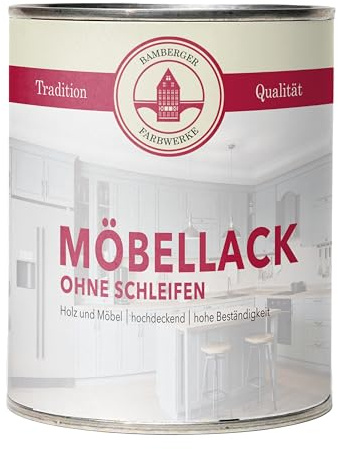 Bamberger Farbwerke Möbellack ohne Schleifen matt (Kreidefarbe für Holz & Metall) (Wüstensand matt, 750ml)