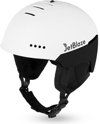 Jetblaze Casco Esquí Hombre Casco De Esquí Mujer Unisex Casco Snowboard Deportes De Nieve con Rejillas De VentilacióN Abs/Pc Shell EPS Core para Esquí Snowboard Casco de Nieve para Adultos Jóvenes
