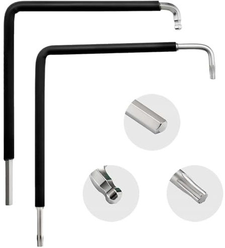 Rayakt Juego de 2 herramientas de ajuste de ventanas, con llave Allen de 4 mm, Torx TX15 y cabeza esférica de 4 mm, llave de ajuste para montaje de ventanas, ajuste de puerta y reparación de herrajes