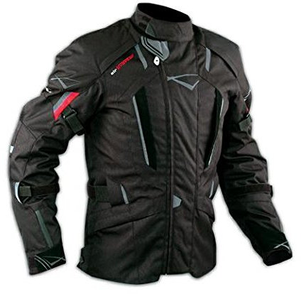 Giacca Touring Moto Cordura Protezioni CE Sfoderabile Impermeabile Nero M