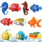 Aoriher 10 Stück Künstliche Fisch Schwimmende Deko für Aquarien Kunststoff Fische Kleine Künstliche Fisch Beweglich Schwimmende Aquarium Ornamente Blasenröhren Mehrfarbige Kleine Tropische Fisch Deko