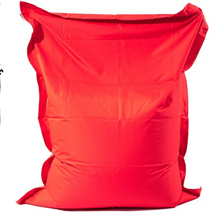 HH Home Hut Giant BeanBag Outdoor Garden Extra Large Chair Indoor Living Room Bean Bags Water Resistant Massive Floor Cushion Lounger XXL (Red)