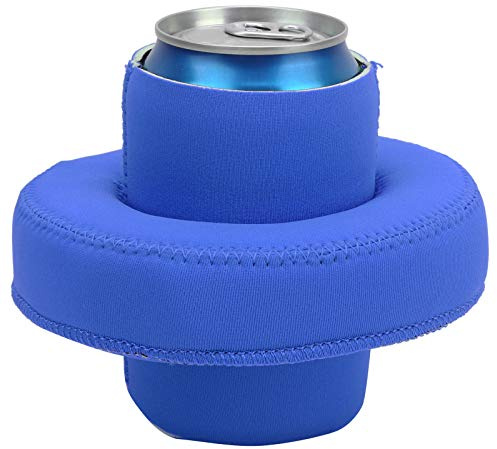 Agatige Porte-gobelet Flottant pour Piscine, Porte-gobelets Flottant en néoprène 330 ML pour Boissons(Bleu)